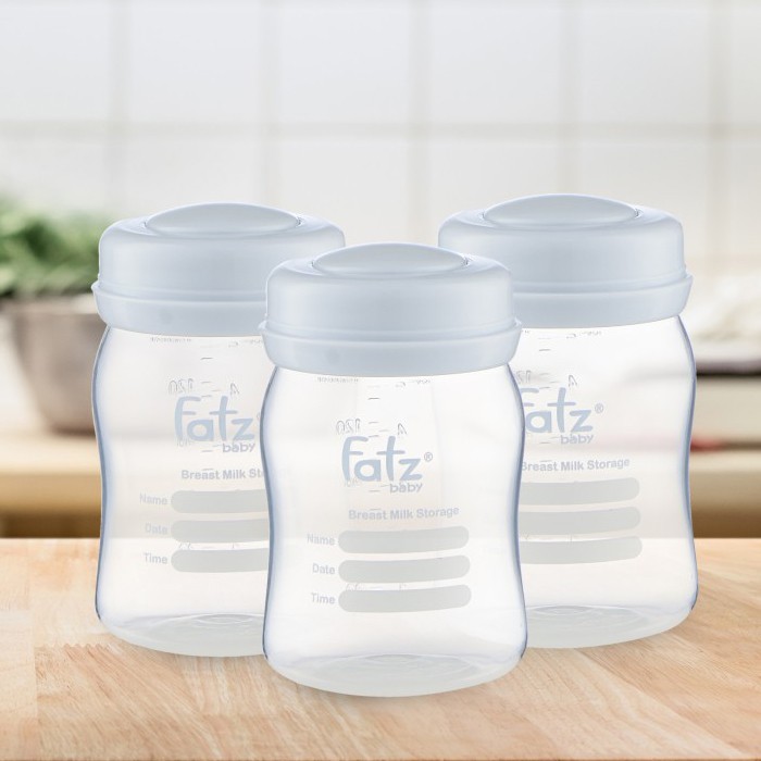 [Chính Hãng] Bộ 3 bình trữ sữa 150ml Fatz Baby - Bình đựng sữa FatzBaby FB0120N