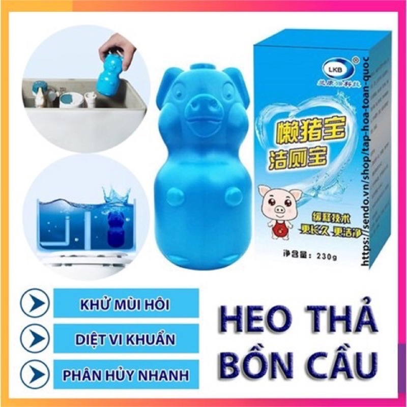 Lọ Thả Bồn Cầu Hình Heo Hiệu Quả Gấp 40 Lần Khử Khuẩn Cực Tốt, Mùi Hương Dễ Chịu