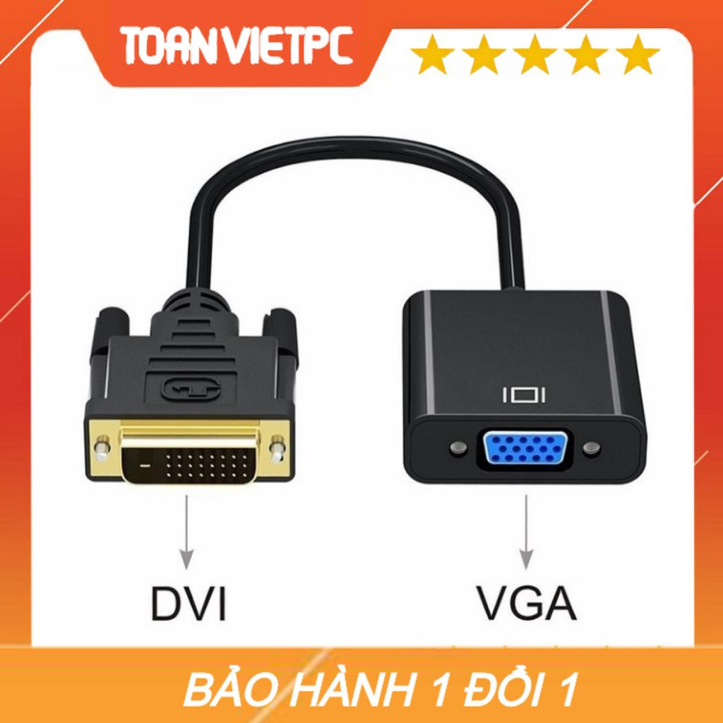 Combo 10 Dây Cáp Đầu Chuyển Đổi dvi 24+1 sang vga có chipset