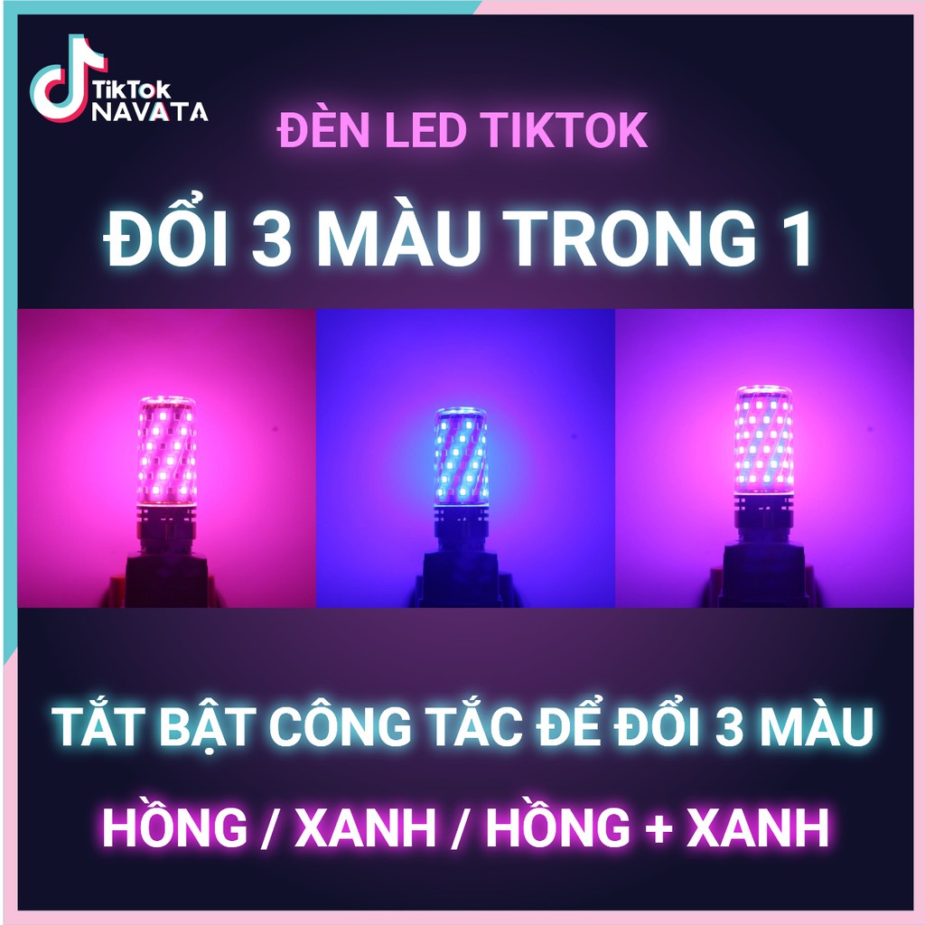 Đèn Led TikTok tùy chỉnh đổi 3 màu trong 1 - đèn chuyên quay TikTok loại tốt nhất Bảo Hành 24 tháng