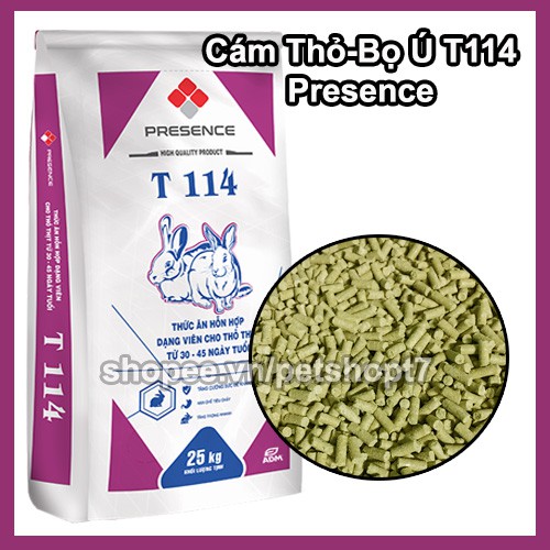 1kg Cám Thỏ Presence T114 Bổ Dưỡng Cho Thỏ-Bọ ú-Guinea Pig