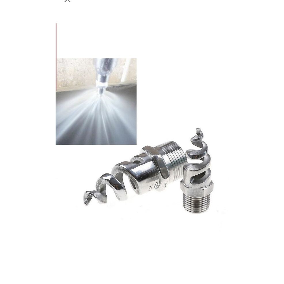 ĐẦU PHUN NƯỚC DẠNG XOẮN ỐC 21MM INOX - ĐẦU PHUN DẬP BỤI