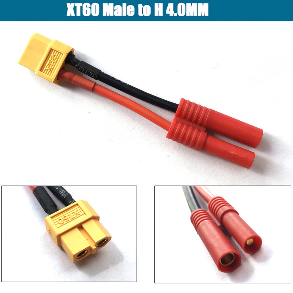 TAMIYA Đầu Nối Pin Lipo XT60 EC5 EC3 T Deans 4.0mm 3.5MM 3.5MM 10 12 14 16Awg 10cm Cho Pin Lipo RC Lipo