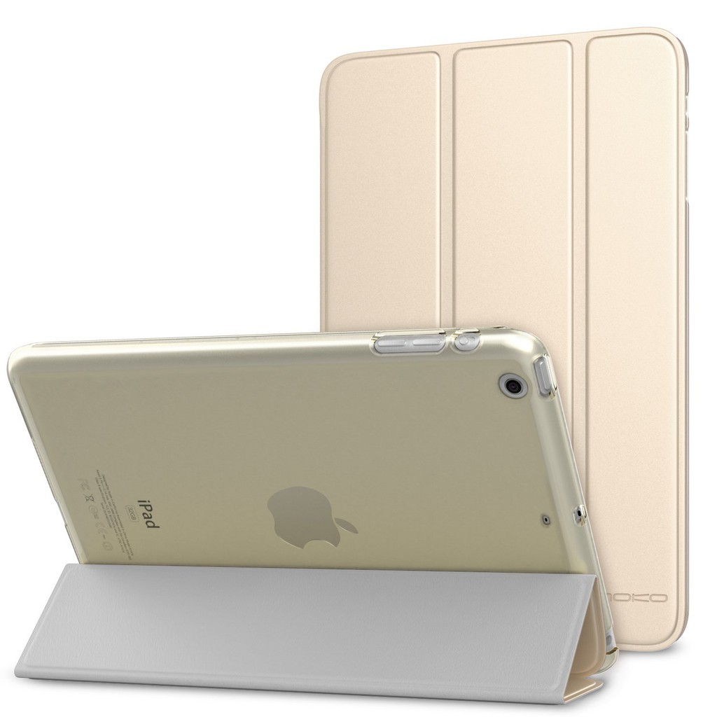 Bao da cho ipad air/ ipad air 2/ ipad mini 123/ ipad mini 4 (vàng gold) tặng bút cảm ứng