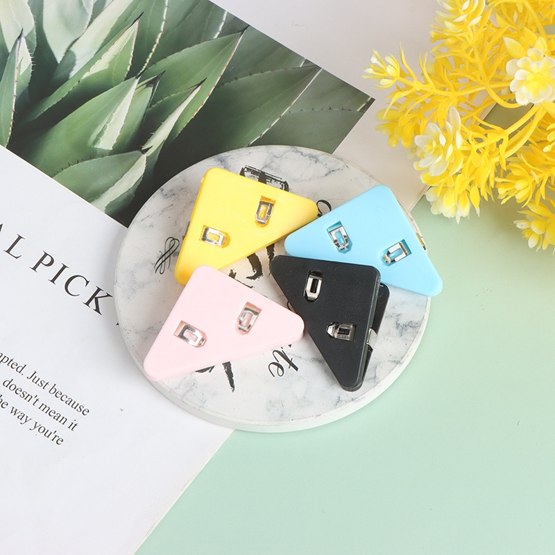 Set 5 kẹp giữ tài liệu hình tam giác bằng nhựa đa năng thiết kế dễ thương