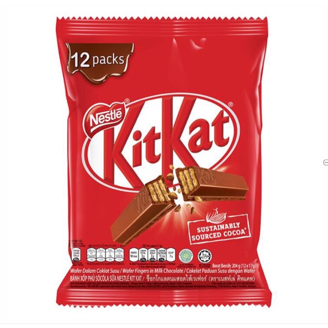 Socola Kit Kat 204G (12 Thanh)