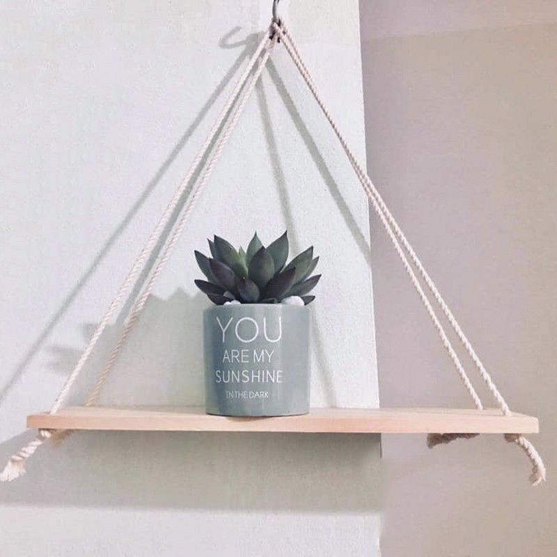 Kệ gỗ treo tường kích thước 30x10 tặng kèm dây treo