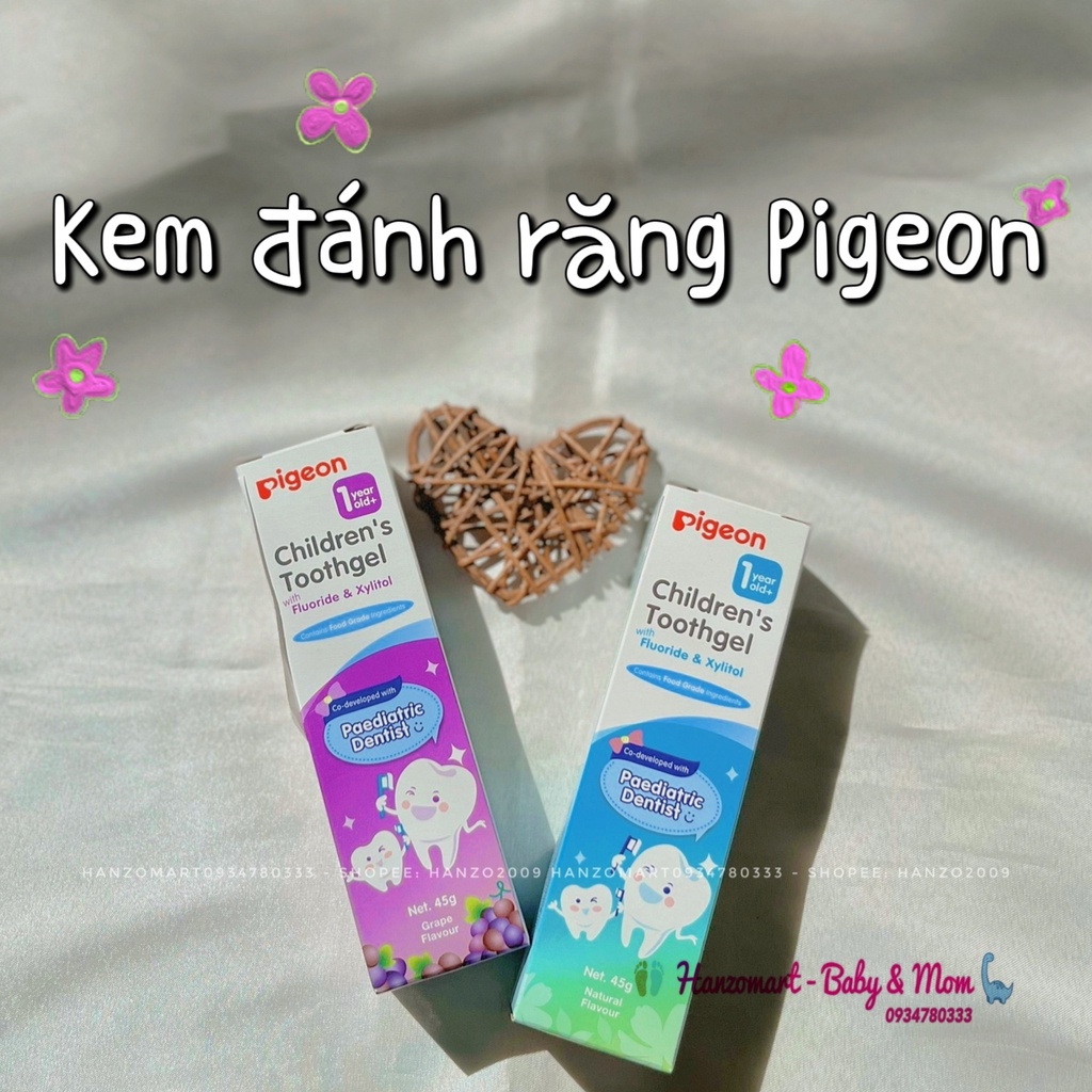Kem đánh răng Pigeon cho bé từ 12m+