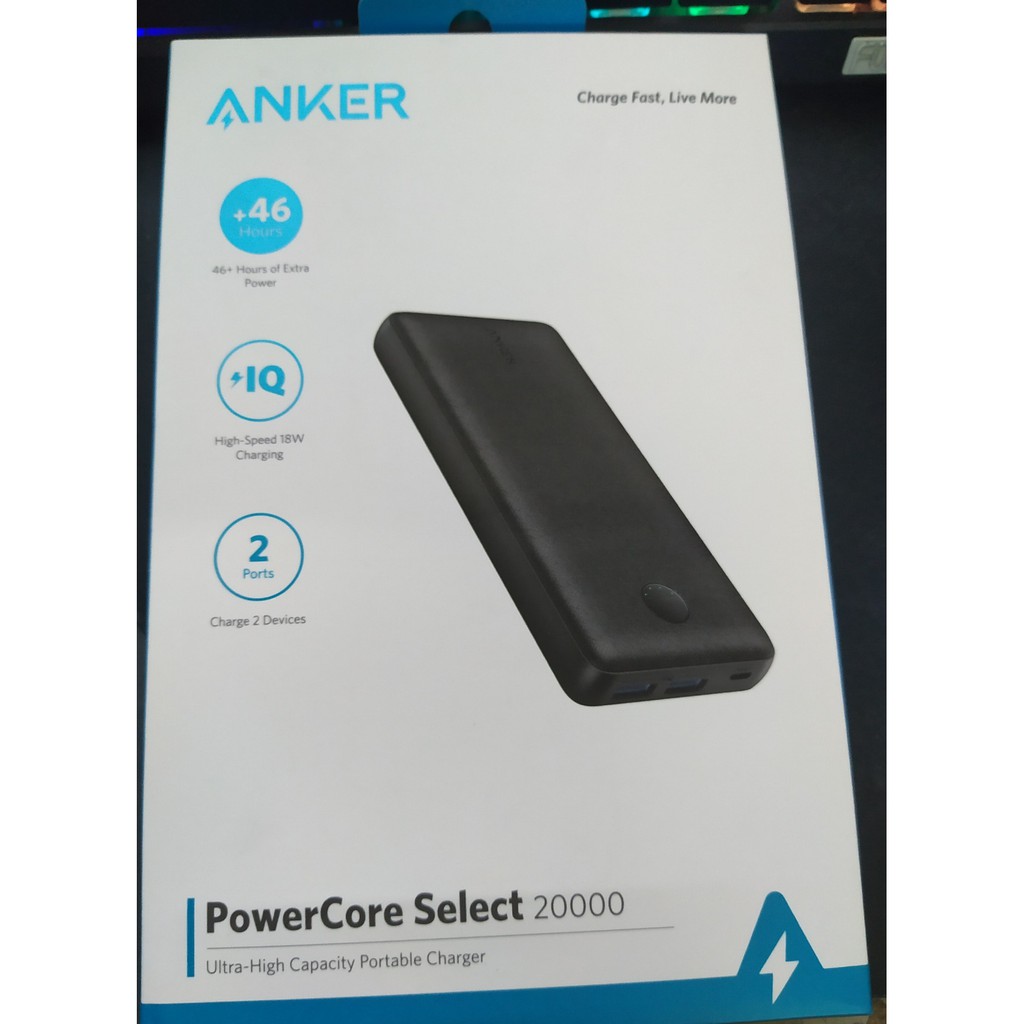 [ AnkerVN ] Pin Sạc Dự Phòng Anker PowerCore Select 20000mAh - anker A1363 - Hàng Chính Hãng Bảo hành 18 tháng