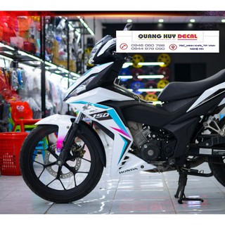 Tem xe Winner kỷ niệm xanh trắng 150 V1, độ thiết kế team dán phủ decal xe máy giá rẻ đẹp