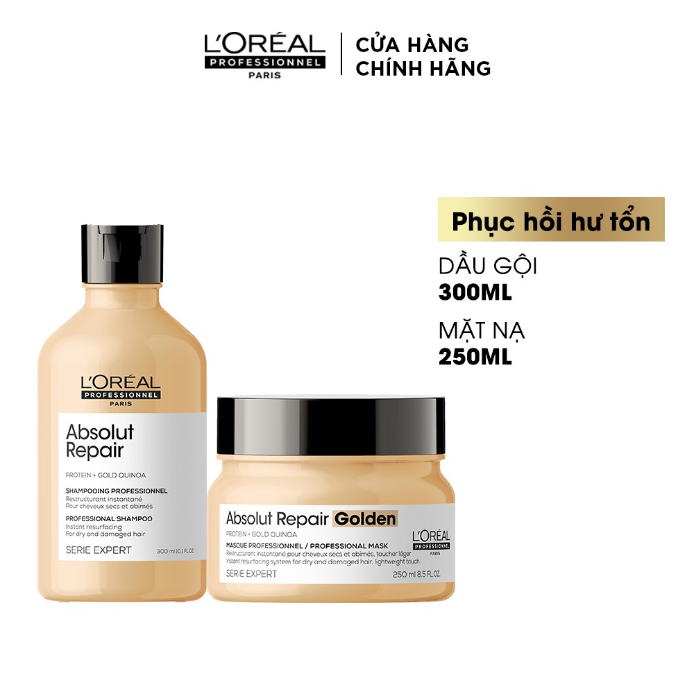 [Mã COSPPD03 giảm 10% đơn 600k] Combo gội và mặt nạ phục hồi hư tổn toàn diện Serie Expert Absolut Repair