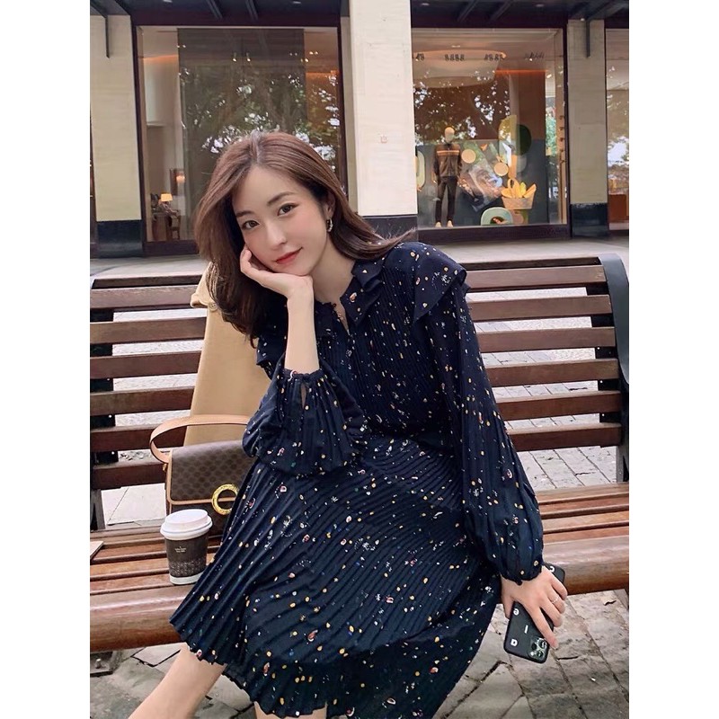 Đầm hoa nhí dáng dài sang chảnh