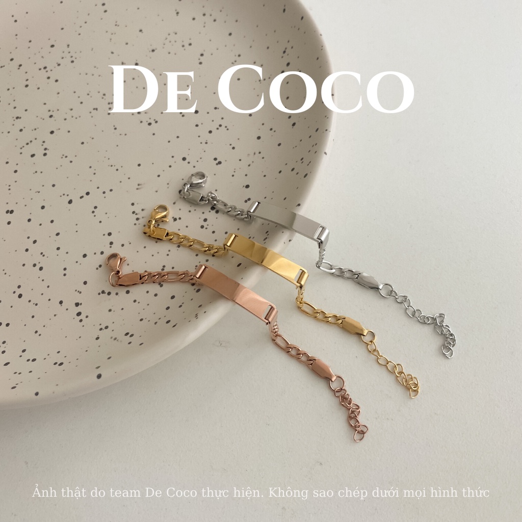 Vòng tay titan xích bạc - Belt Bracelet - de Coco