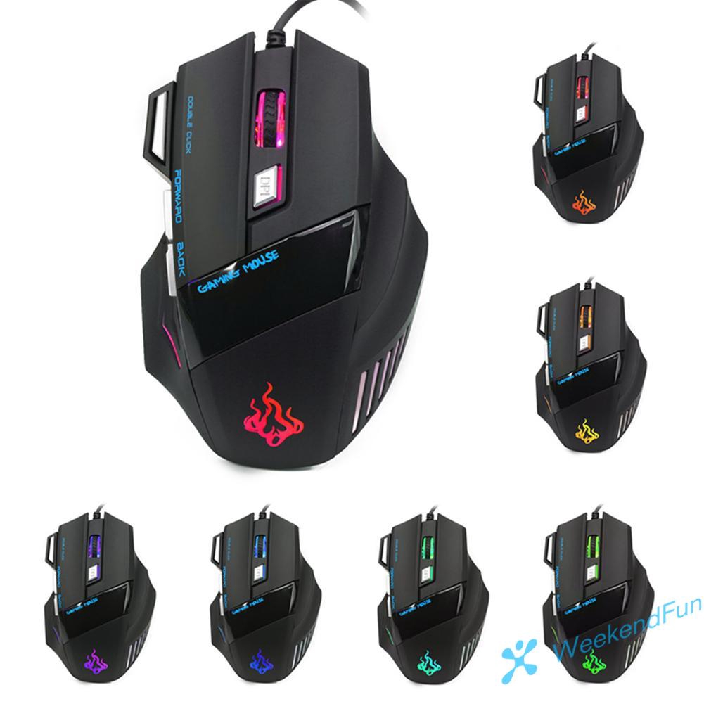 Chuột Gaming Có Dây 5500dpi A908 có đèn Led và 7 Nút Bấm Cho Pc Laptop