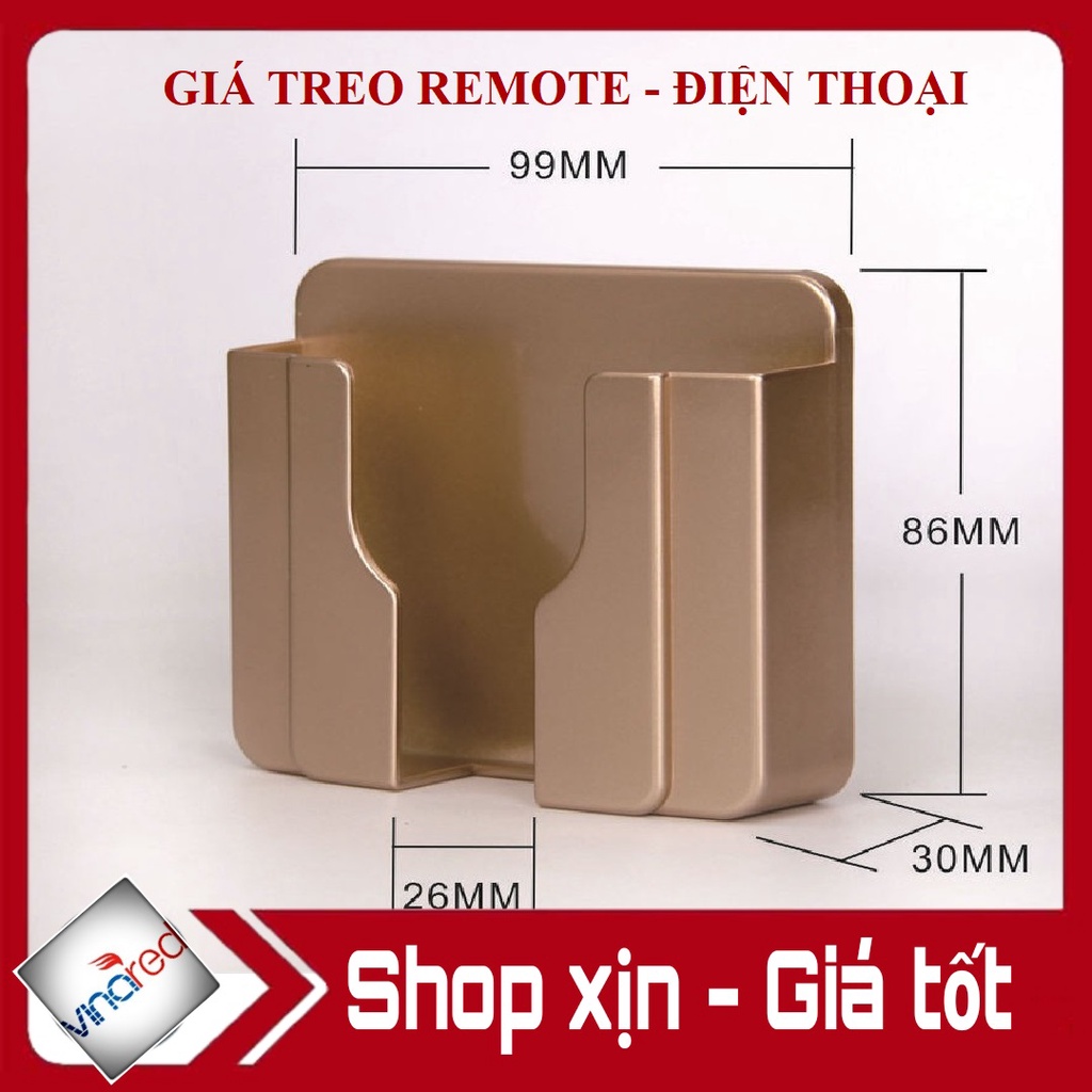 Hộp giá đỡ treo tường đựng điện thoại, remote tivi, máy lạnh, quạt