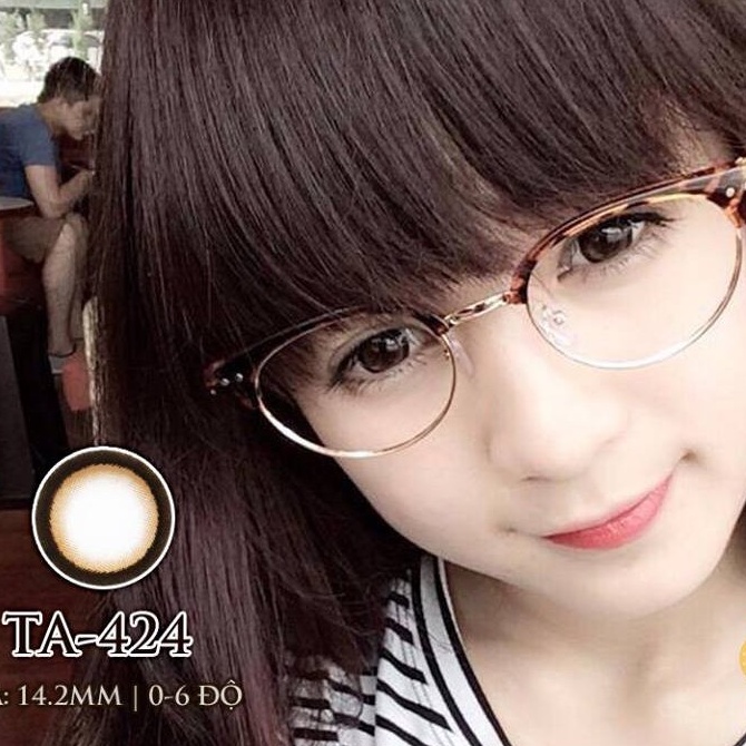 BST Kính Áp Tròng Nâu Tự Nhiên Giãn Nhẹ Full 0-8 Độ Sale 50% Chỉ 99K/Đôi Tặng 1 Ngâm Lens