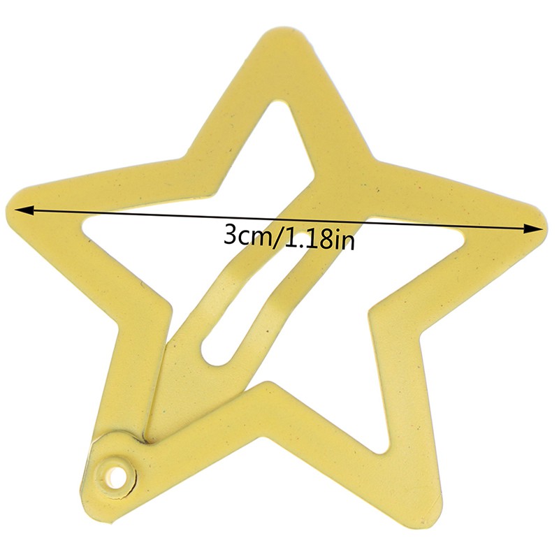 Set 6 Kẹp Tóc Kim Loại Hình Ngôi Sao Dễ Thương Cho Bé Gái