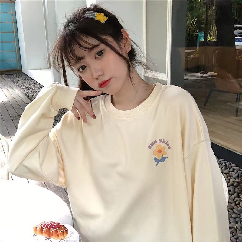 Áo Sweater Tay Dài SUNSHINE Vải Chân Cua Form Rộng Ulzzang