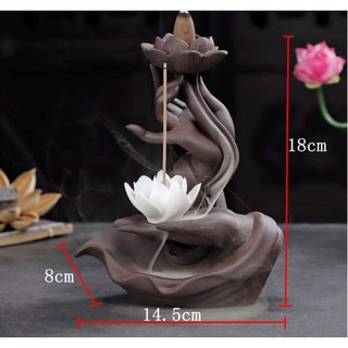 Thác khói hương trầm [bán sỉ] bàn tay phật cầm hoa sen