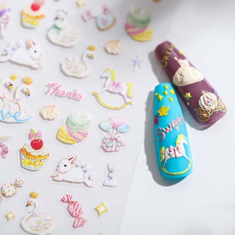 Hình Dán Trang Trí Móng Tay Họa Tiết Hoạt Hình Xinh Xắn