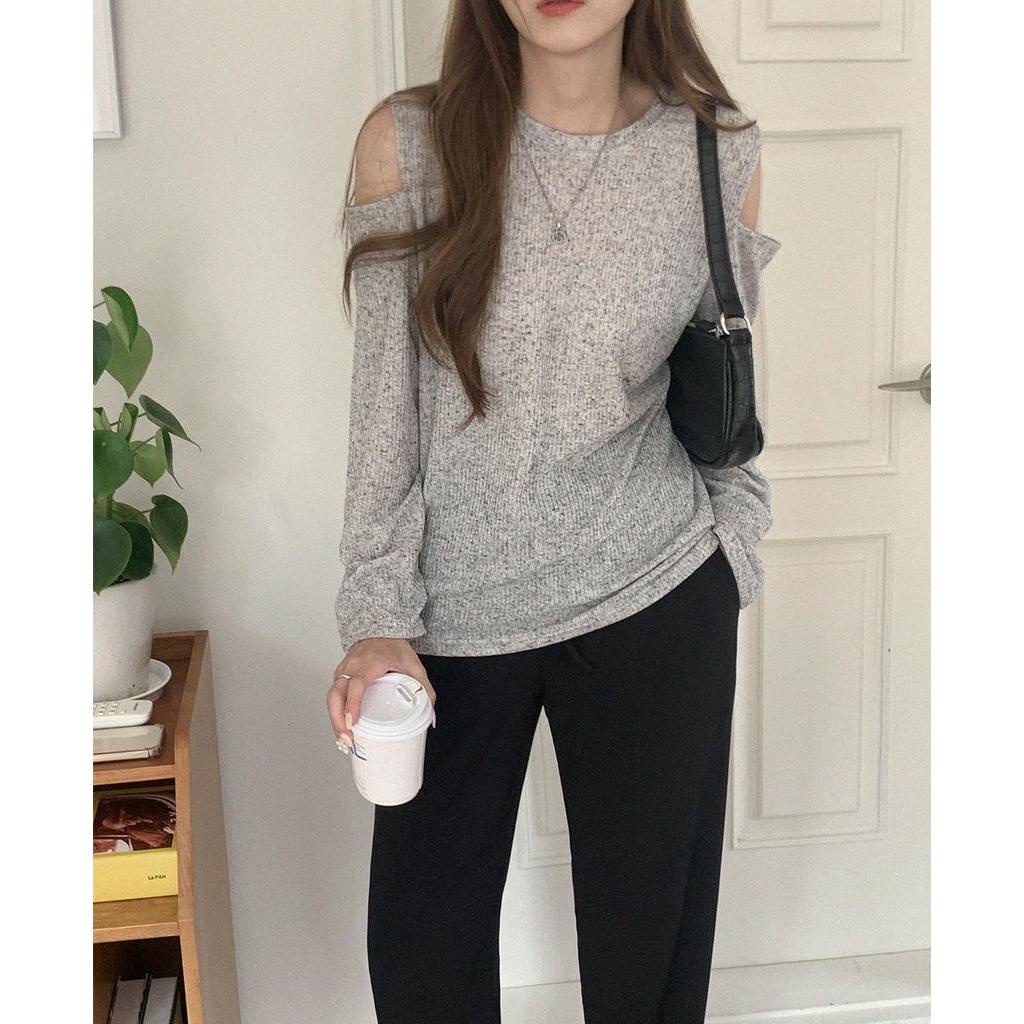 Áo Thun Cổ Tròn Dài Tay Dáng Rộng 60647