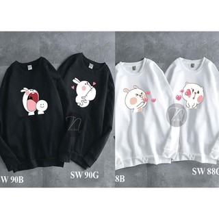 [UNISEX] Áo sweater hình thỏ Pony cute chất nỉ da cá 2m2 dày mịn