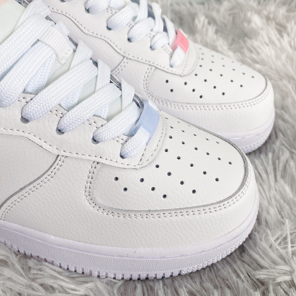 Giày Sneaker Air Force 1 Low LV8 Double Swoosh Light Armory Blue , Giày thể thao nữ af1 Xanh Hồng