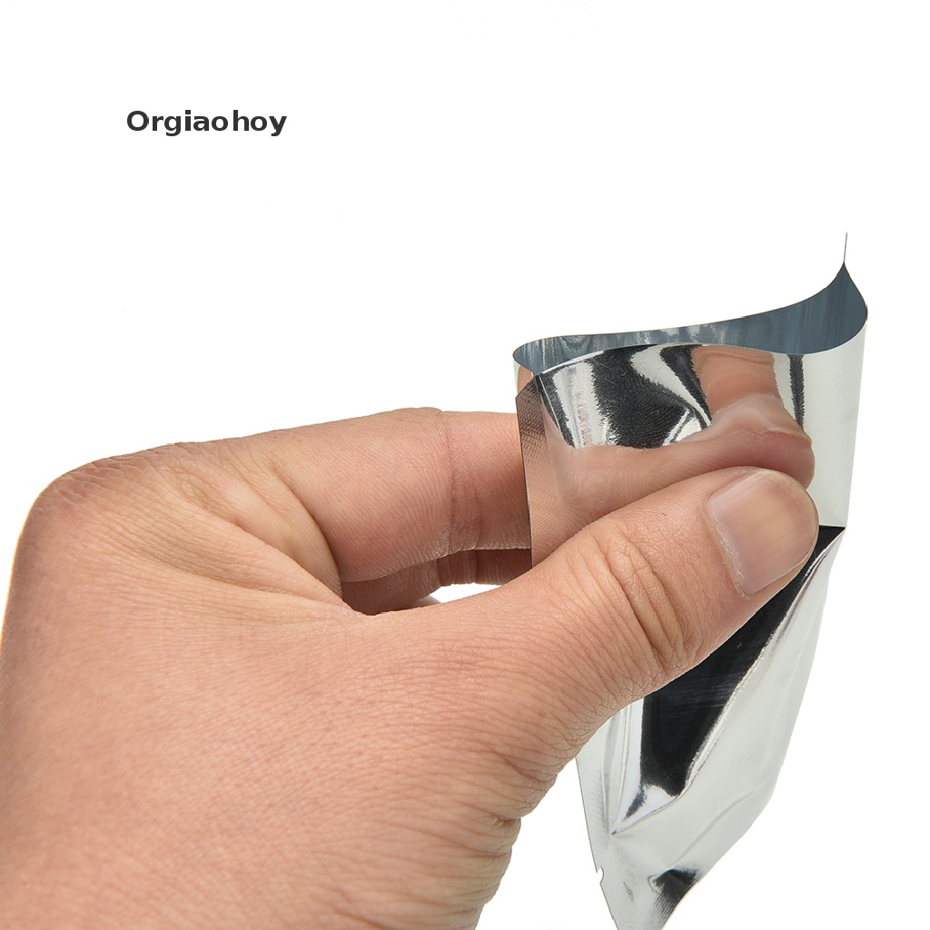 Set 100 Túi Nhôm Bạc Mylar Hút Chân Không Đựng Thực Phẩm