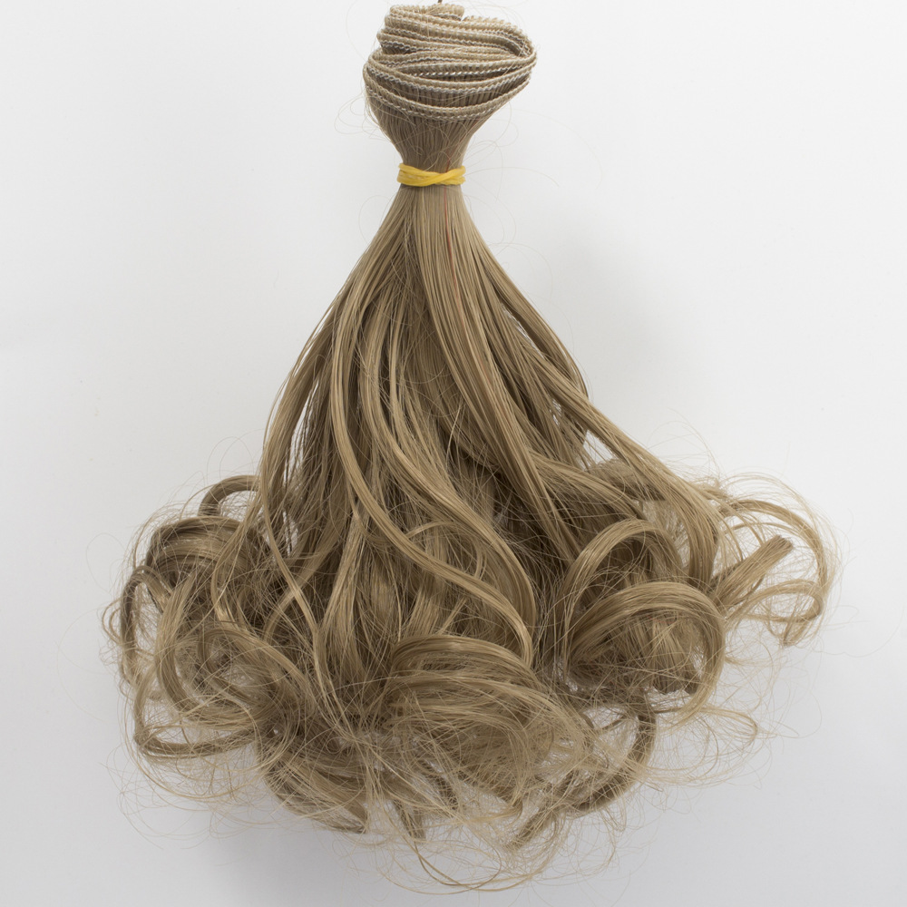 Bộ tóc giả uốn cúp đáng yêu trang trí cho búp bê