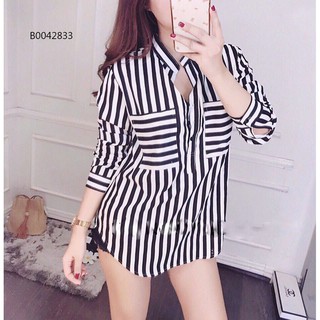 Sơmi  Sọc 2 Túi (ảnh thật)
