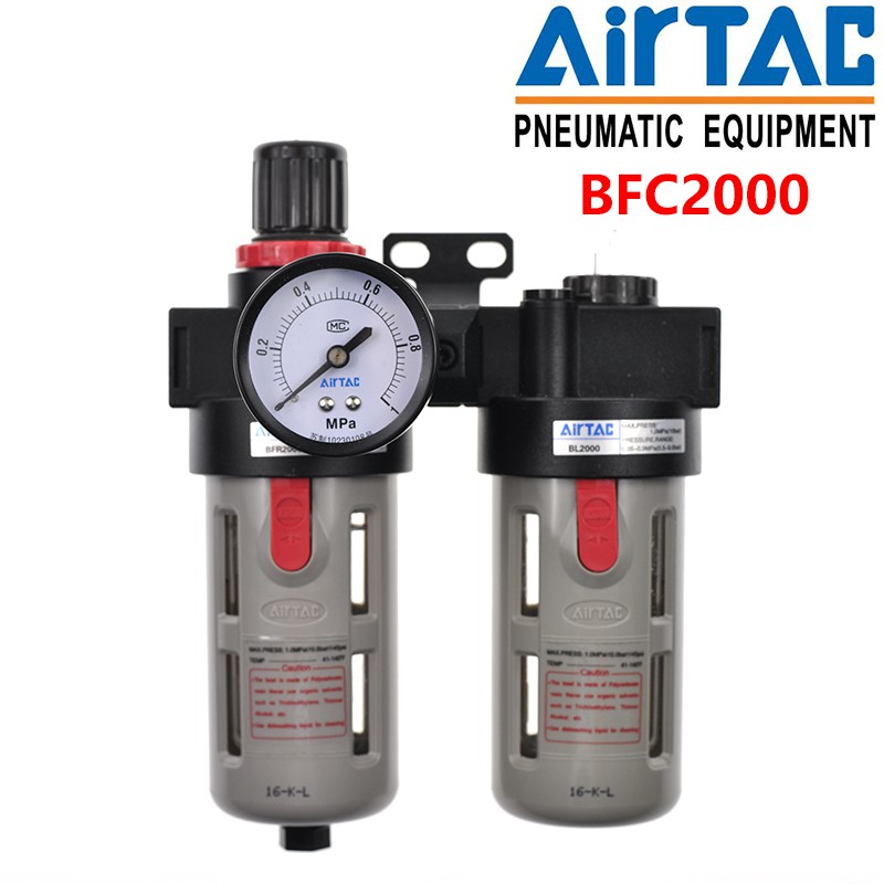 BỘ LỌC ĐÔI BFC2000 KHÍ NÉN LOẠI TO KÈM VAN ĐIỀU ÁP REN 13MM GIÁ SỈ