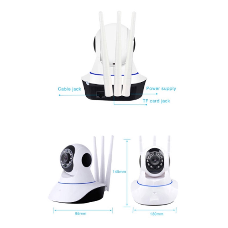 Yoosee Cctv 1080p Bảo mật gia đình Ip không dây Wifi Màn hình nhìn ban đêm Ip Camera 3 Antenna Us Plug