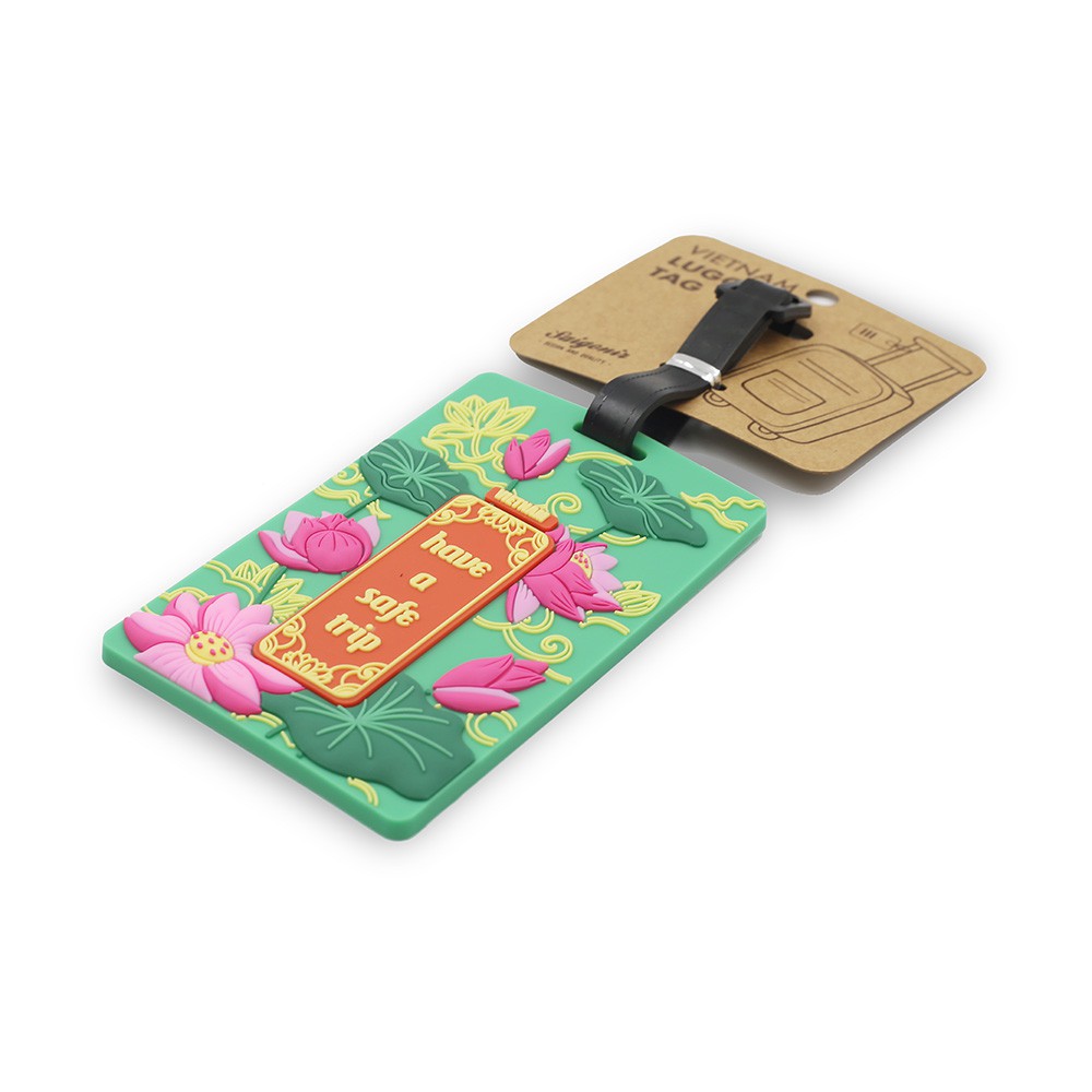 Thẻ tag hành lý vali túi xách balo - Luggage Tag - Quà tặng lưu niệm Việt Nam - Hoa Sen