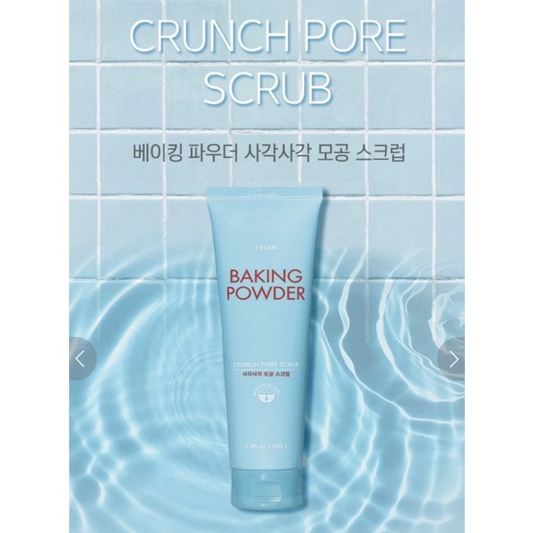 Kem tẩy da chết Etude House Baking Powder Crunch Pore Scrub 200ml từ bột nở sạch lỗ chân lông xuất xứ Hàn Quốc