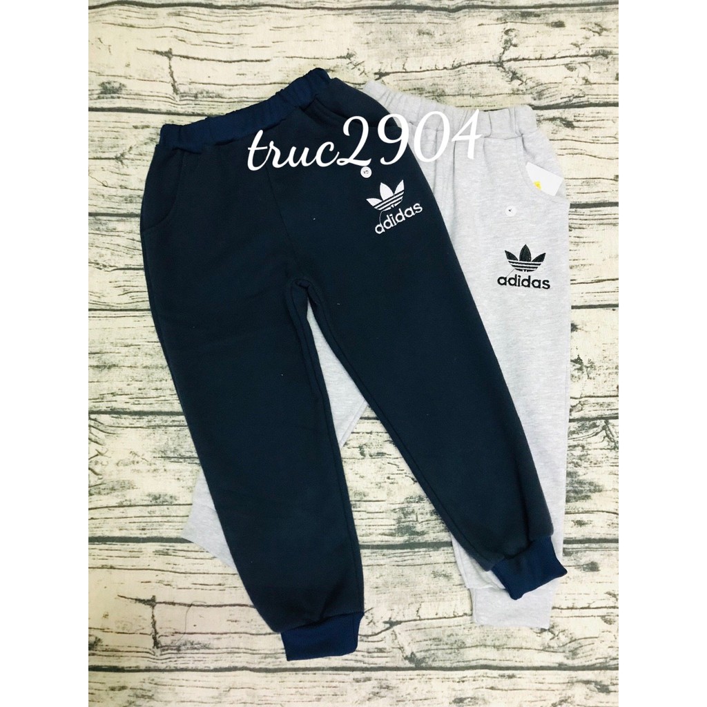 Quần dài giữ ấm thêu adidas -mq1718