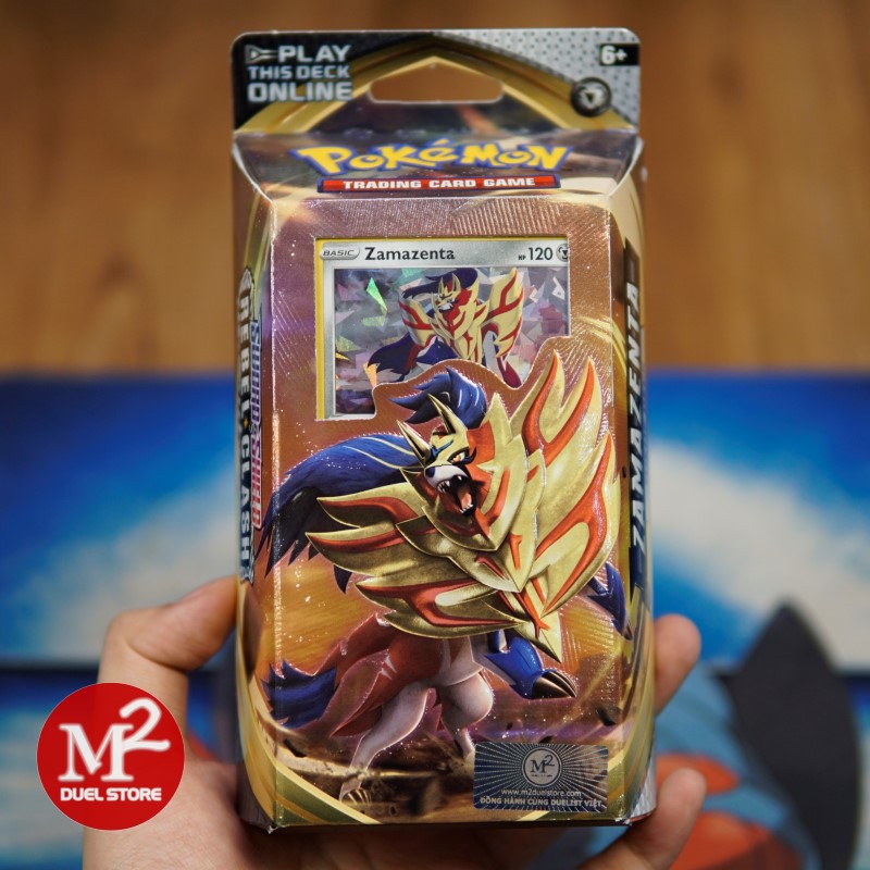 Hộp thẻ bài Sword &amp; Shield REBEL CLASH Theme Deck - ZAMAZENTA - Sản xuất tại Mỹ