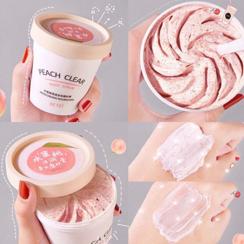 Tẩy da chết Body Heyxi Peach Clear- nội địa Trung