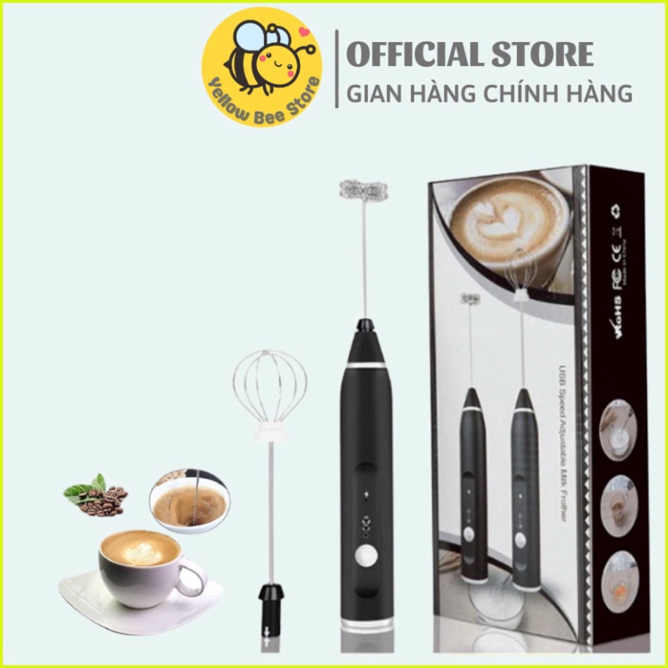 Máy đánh trứng, que tạo bọt cafe mini cầm tay không giây chính hãng sokany 3 cấp độ, hỗ trợ sạc pin, bảo hành 12 tháng