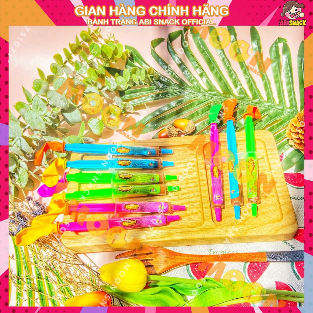 Kẹo Siro Chocolate hình Ống Tiêm hãng Funny Castle dành cho trẻ em ăn vặt Moon Snack Food