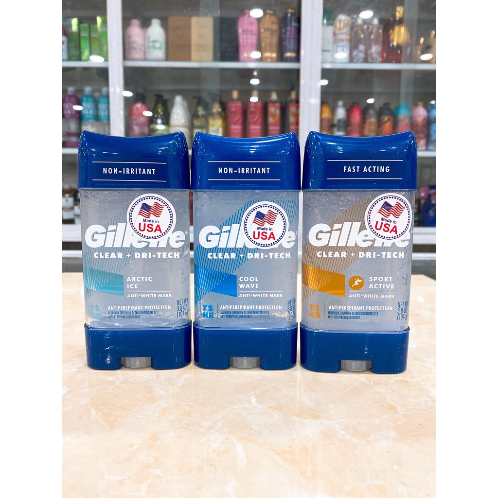 (USA 107g) Lăn khử mùi nam Gillette Clear Gel Mẫu Mới