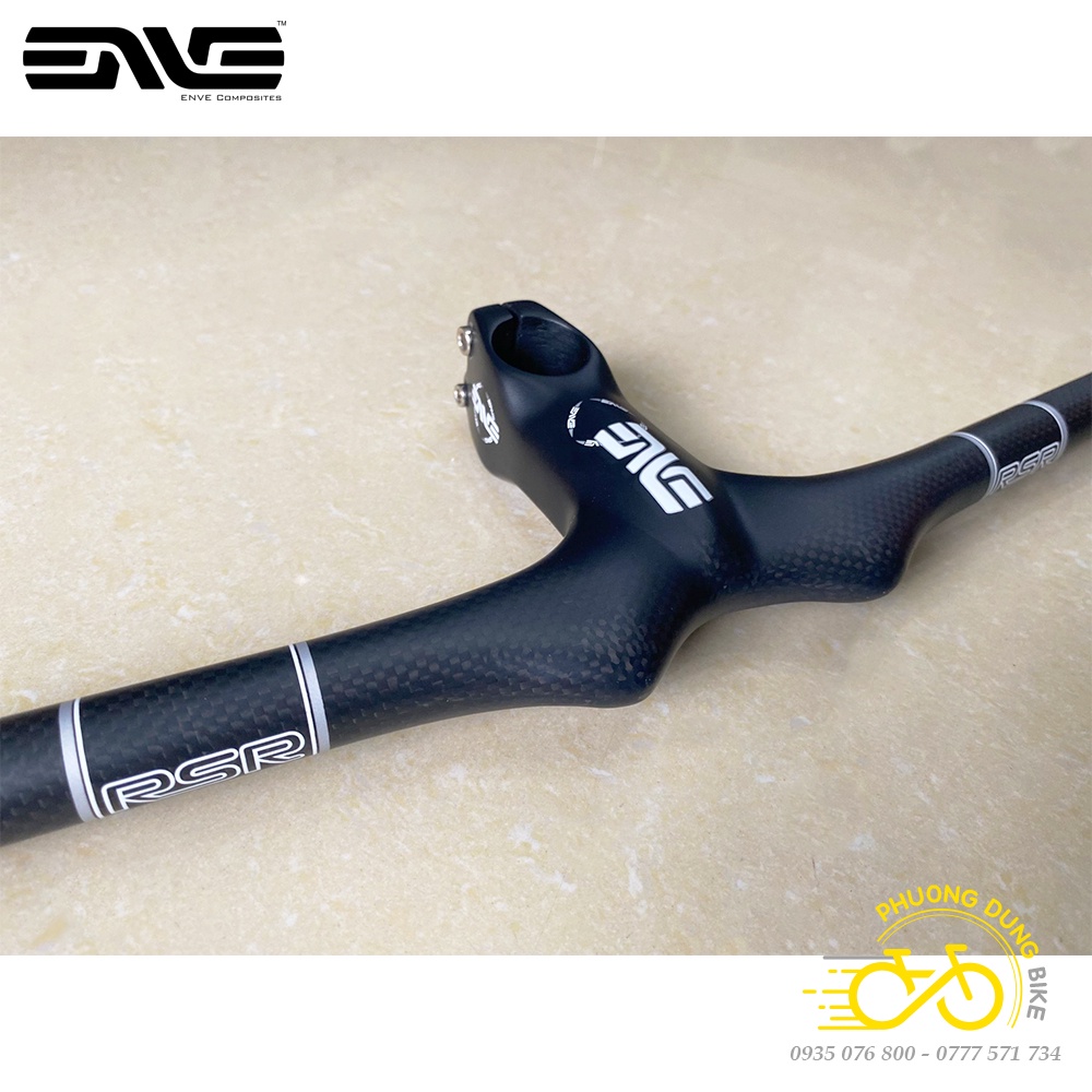 Ghi đông liền pô tăng xe đạp MTB Carbon T800 ENVE 90/100/110mmx700mm