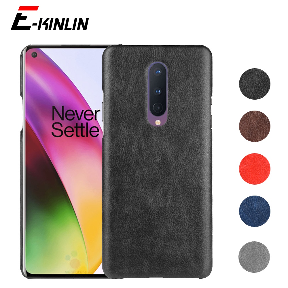 Ốp Điện Thoại PC Cứng Phối Da PU Sang Trọng Chống Sốc Cho OnePlus One Plus 8 8T 7T 7 Pro 6T 6