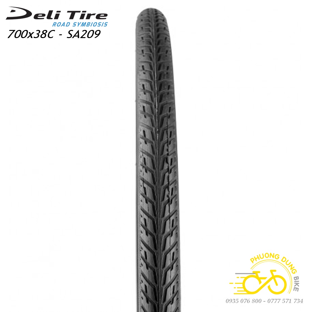 Lốp (Vỏ) xe đạp Deli Tire SA209 700x38C - 1 Chiếc