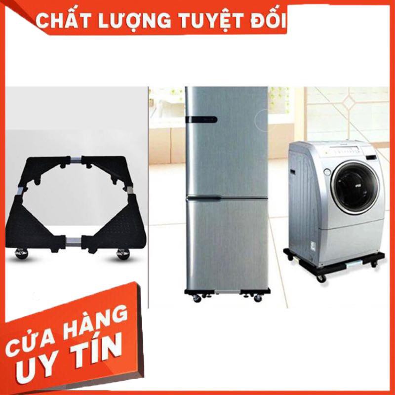 [XẢ KHO+FREE SHIP]  Kệ inox chân máy giặt tủ lạnh đa năng chống rung lắc loại có bánh xe