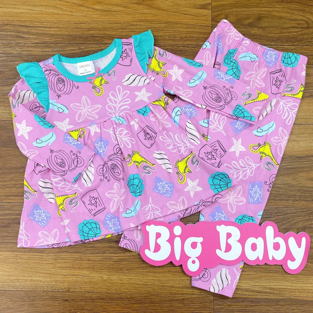 Bộ dài thun cánh tiên nhiều mẫu họa tiết đáng yêu cho bé gái 9-22kg - Bigbabyshop