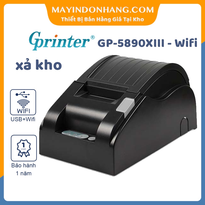 [XẢ KHO 5000 cái] Máy in hóa đơn Wifi Ocha POS GP-5890XIII [WIFI+USB] Máy in bill Không Dây Cao Cấp