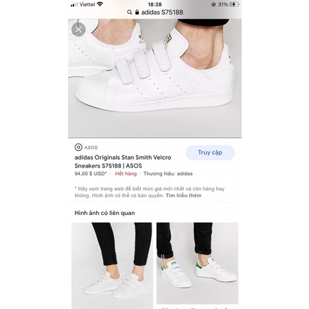 Giày adidas Originals Stan Smith Velcro