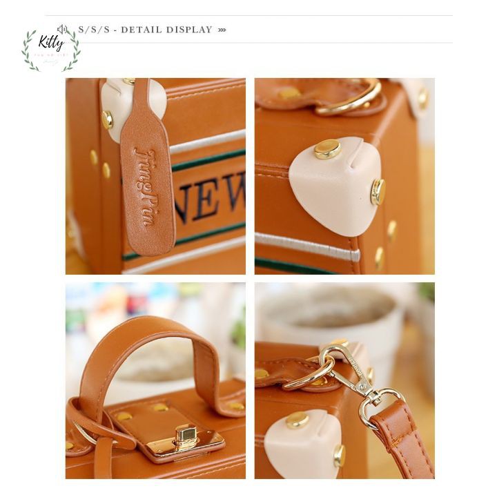 Túi hộp nữ 🍓 𝐇𝐎𝐓 𝟐𝟎𝟐𝟏 🍓 túi đeo chéo phong cách hàn quốc , sang trọng lịch sự- kitty | BigBuy360 - bigbuy360.vn