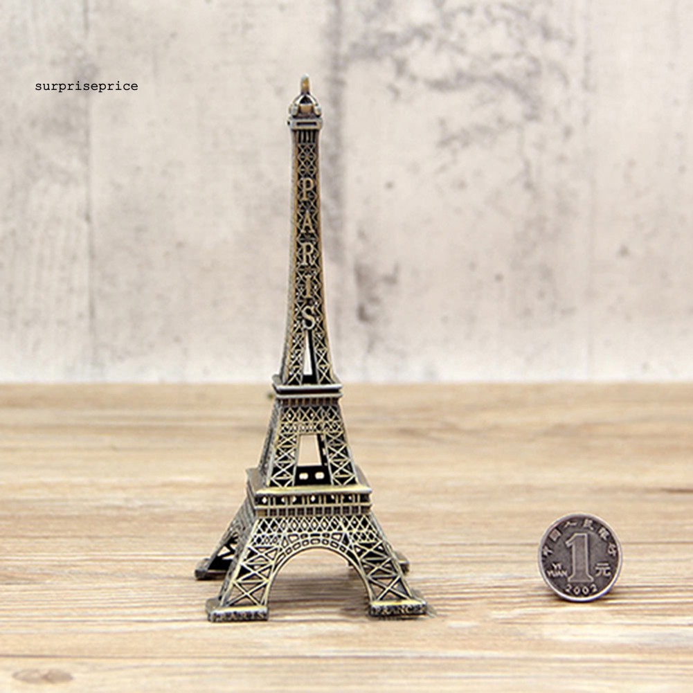 Mô hình tháp Eiffel 15cm kiểu cổ điển chất liệu hợp kim đồng