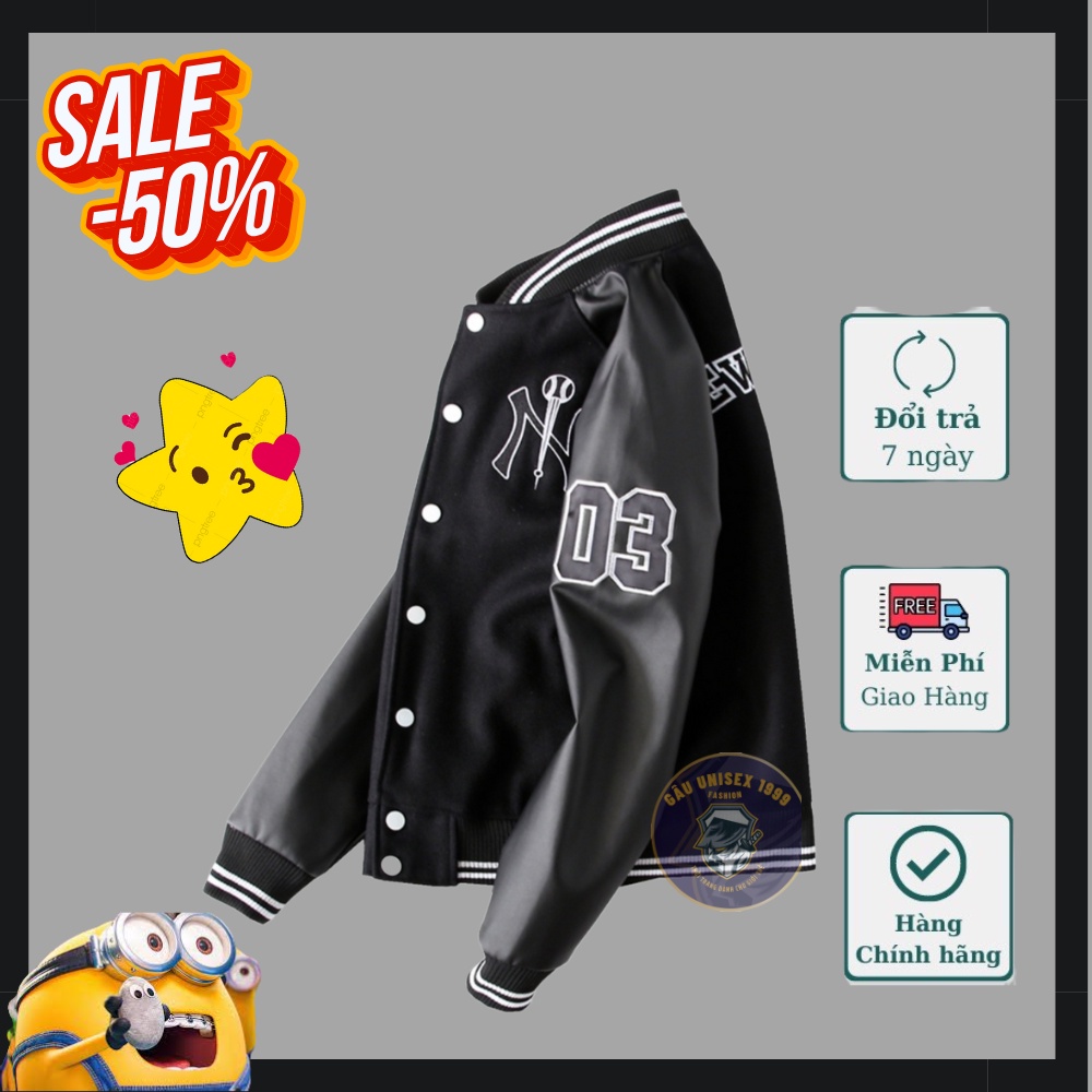 Áo Bomber Tay Vai Da Thêu Số 03